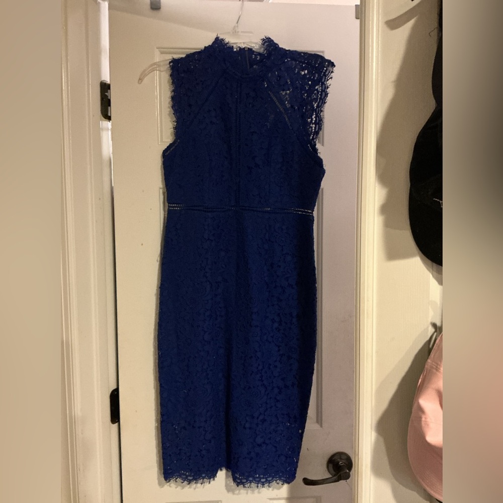 Bardot Cobalt Blue Lace Midi Dress